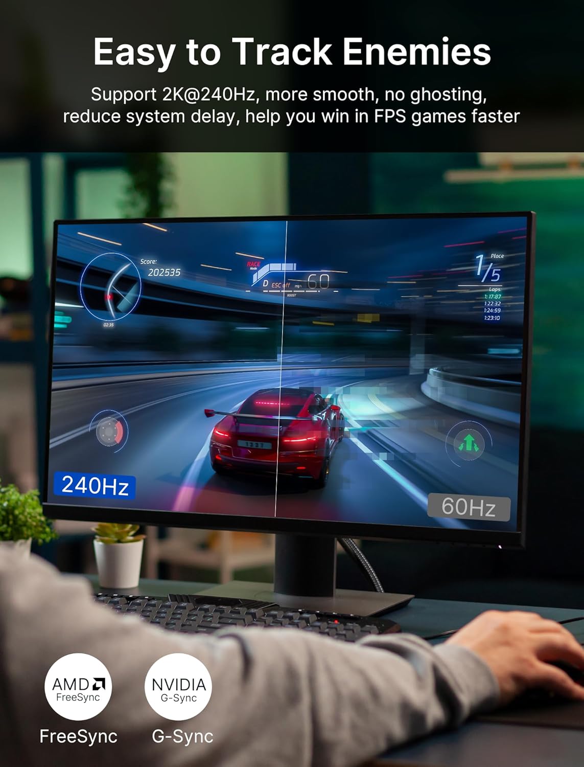 Thumbnail 2 de JSAUX 8K DisplayPort 1.4 Cable (DP to DP) 2m – 240Hz support for gaming and high-resolution displays