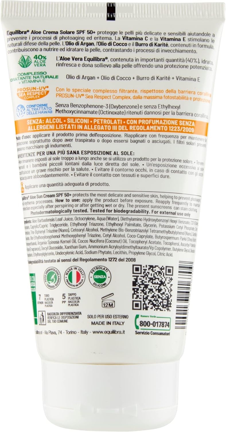 Thumbnail 5 de equilibra Solari Aloe Crema Solare SPF 50+ — protezione delicata con Aloe Vera e oli preziosi, 150 ml