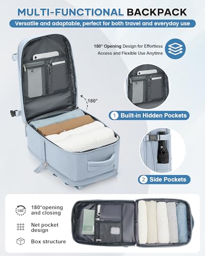 Thumbnail 2 de HPLQQ Mochila de cabina para avión 40x20x25 (Ryanair), impermeable con apertura 180° y compartimento para portátil