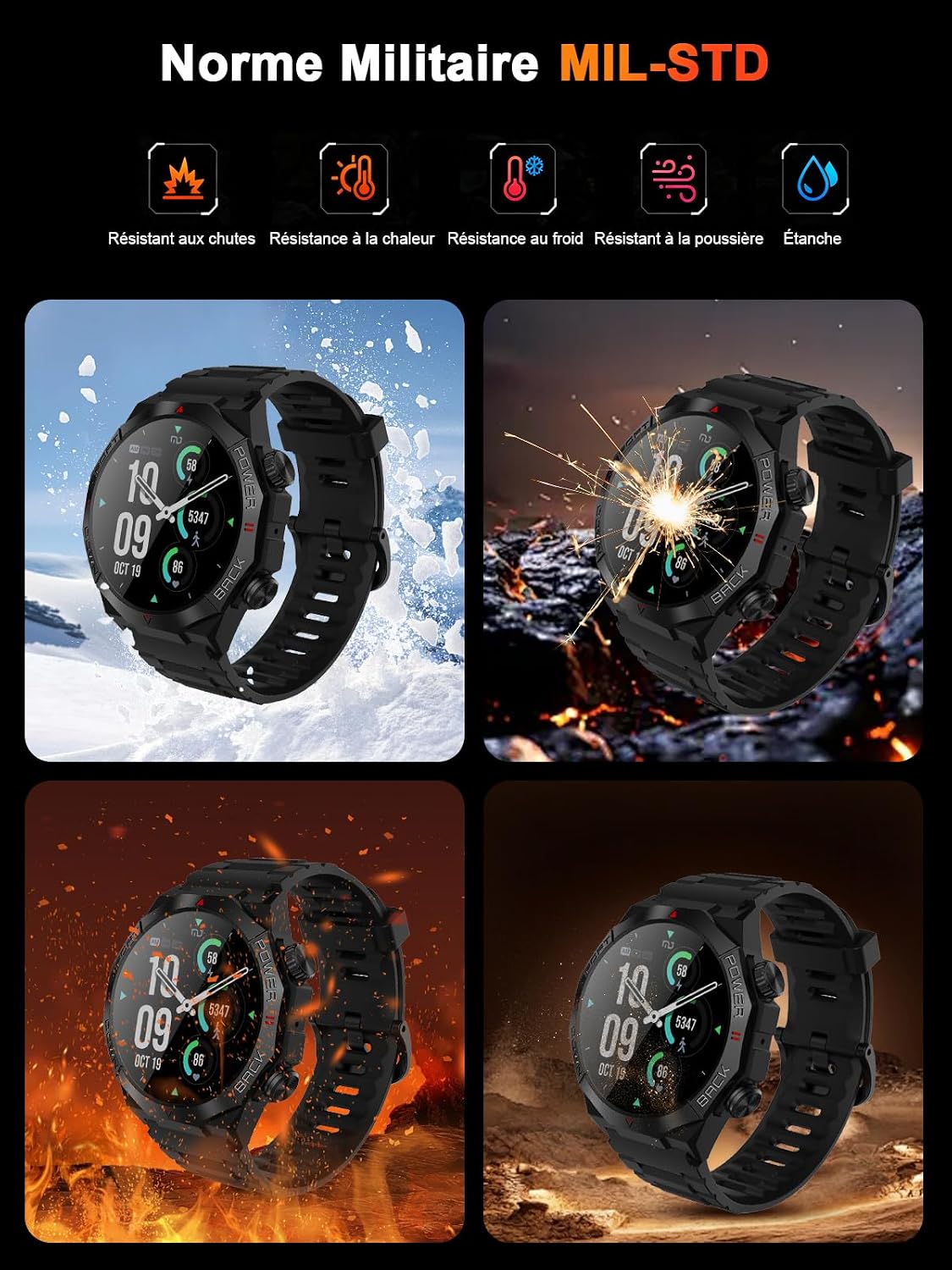 Thumbnail 5 de invens Montre Connectée 1,39" HD