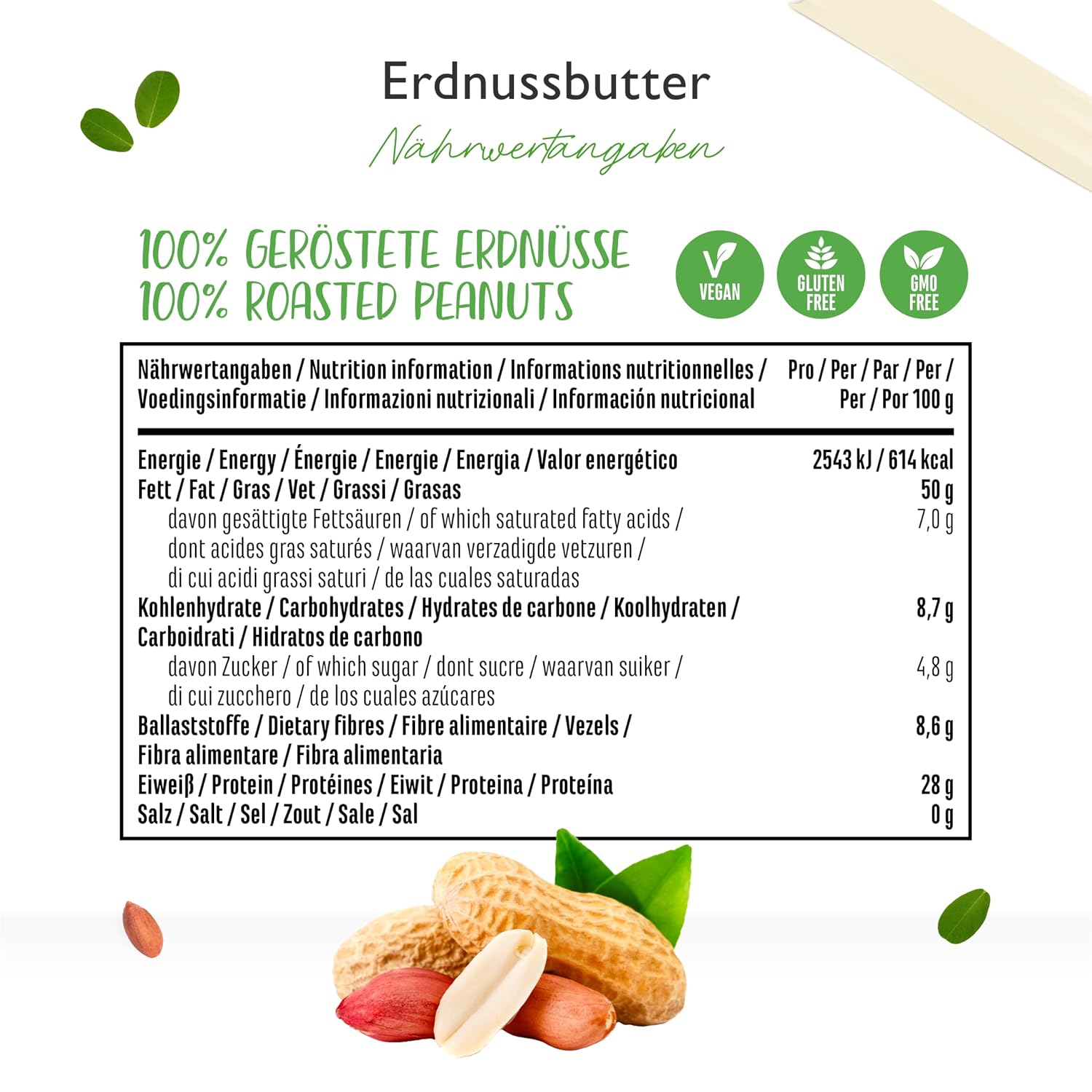 Thumbnail 5 de Erdnussbutter Crunchy 1kg natürliches Peanut Butter ohne Zusätze