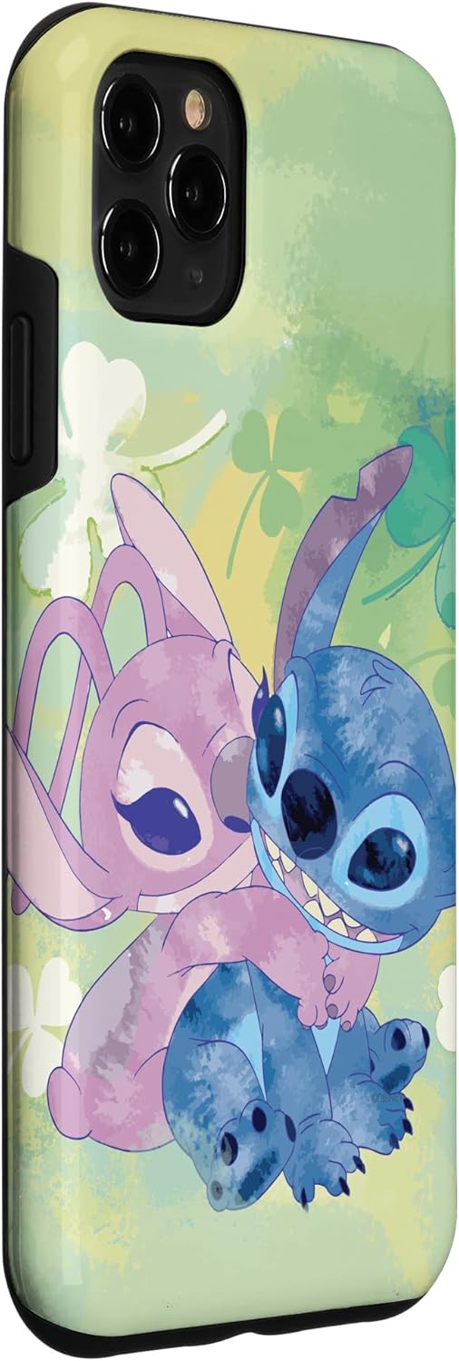 Thumbnail 2 de Disney Stitch et Ange Trèfle Vert – Coque pour iPhone 11 Pro Max (officiel Disney Saint-Patrick)