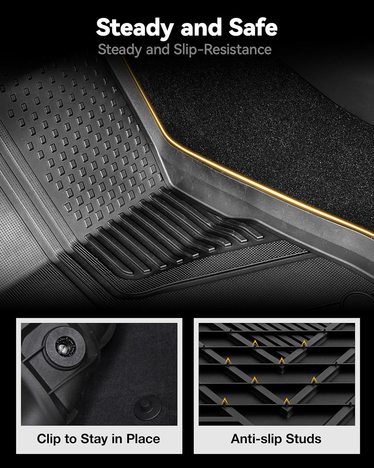 Thumbnail 3 de 3W All-Weather Floor Mats and Boot Liners for Tesla Model 3 Highland (2024–2026) – Custom Fit, Dog Friendly