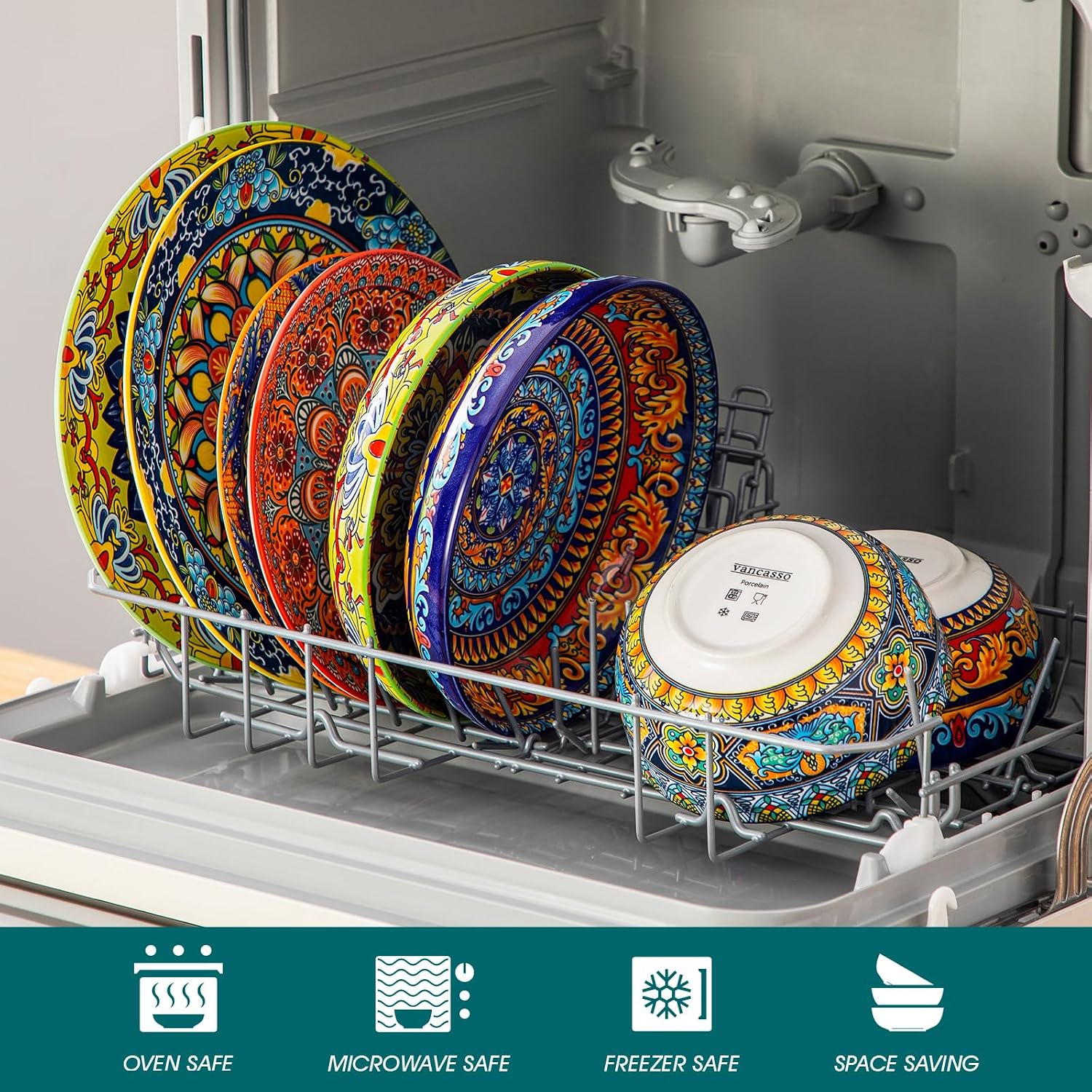 Detalle 2 de Vancasso KRVI 24-Piece Bohemian Dinnerware Set for 6