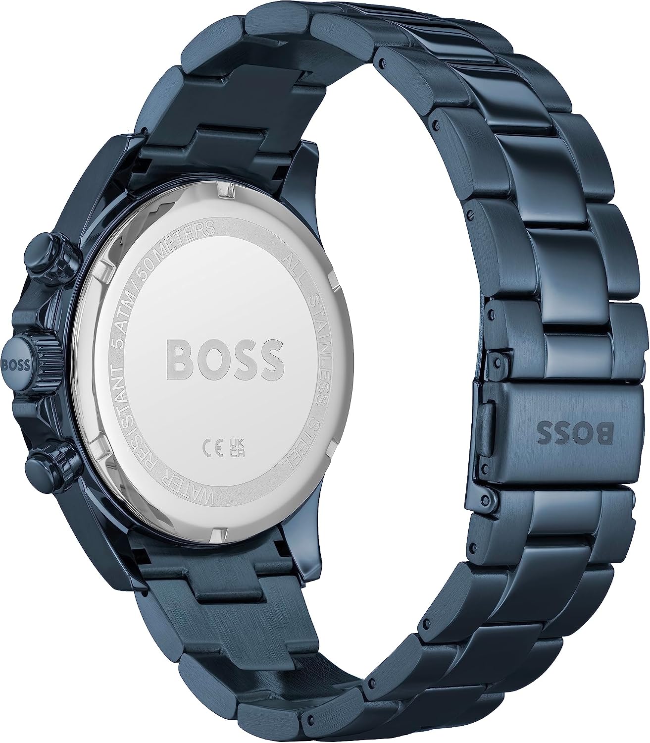 Detalle de BOSS Chronograph Quartz Watch for Men with Blue Stainless Steel Bracelet – 1513758