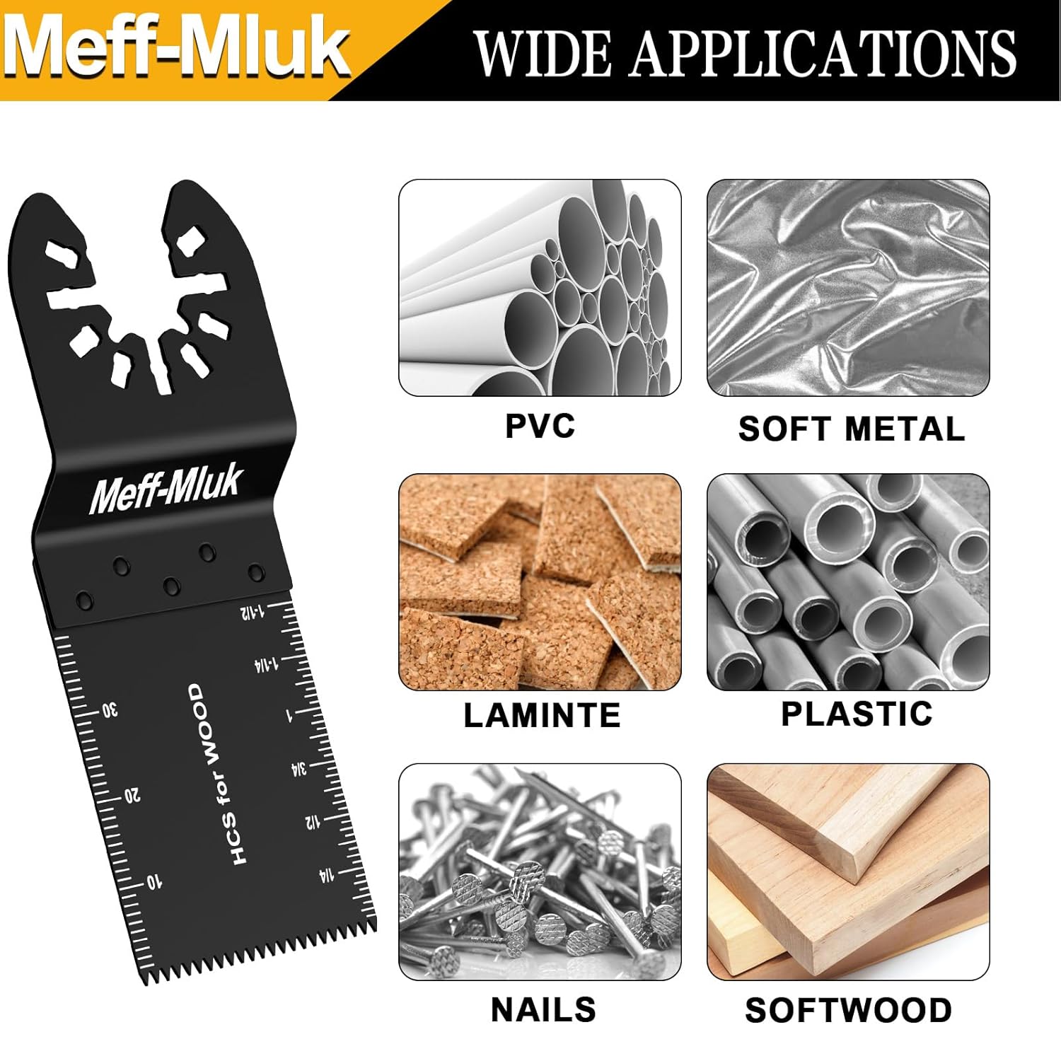 Thumbnail 4 de Meff-Mluk 50PCS Oscillating Tool Blades 50 pack
