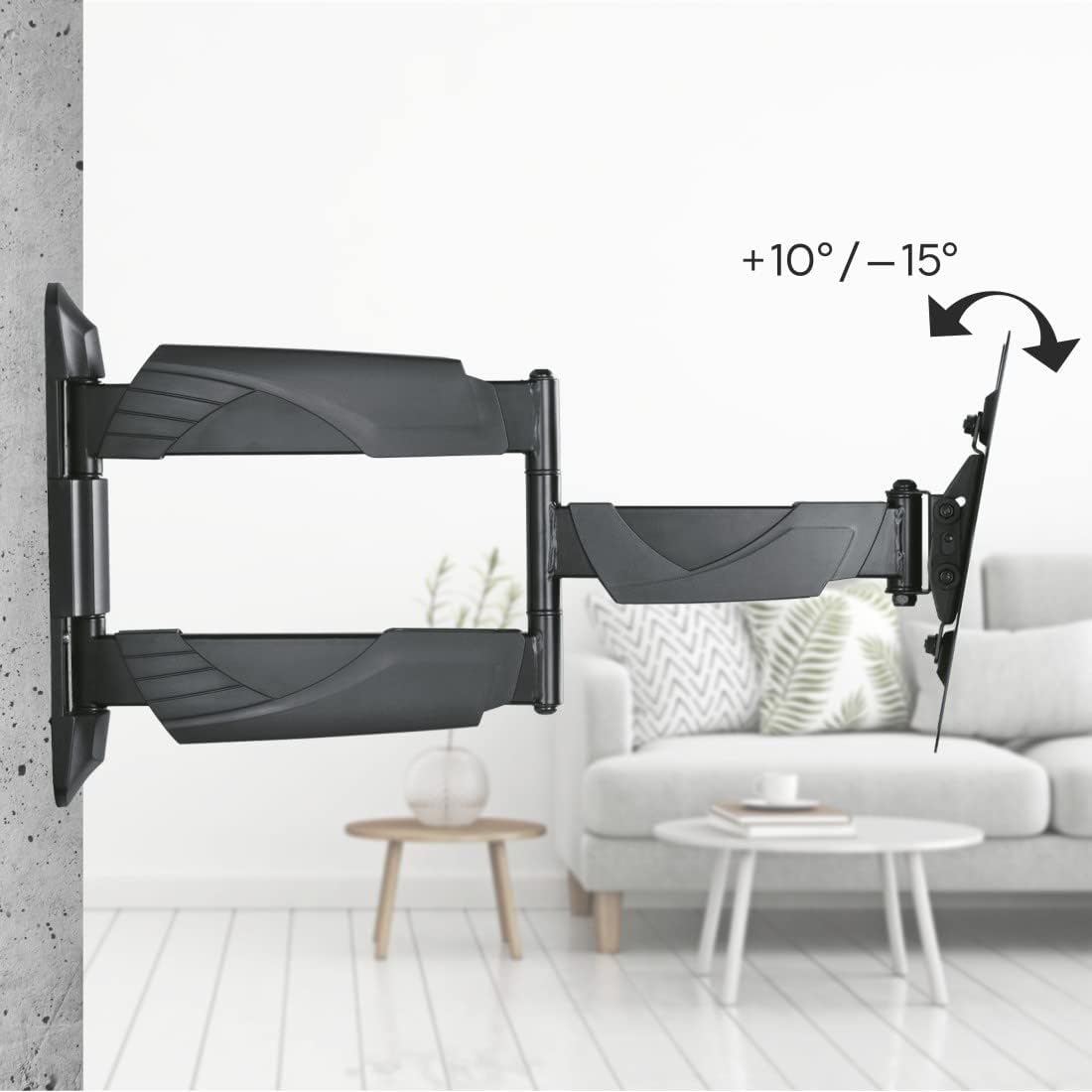 Thumbnail 5 de Hama TV-Wandhalterung schwenkbar, neigbar & ausziehbar (19–48 Zoll, VESA 75×75 bis 200×200, bis 35 kg) schwarz