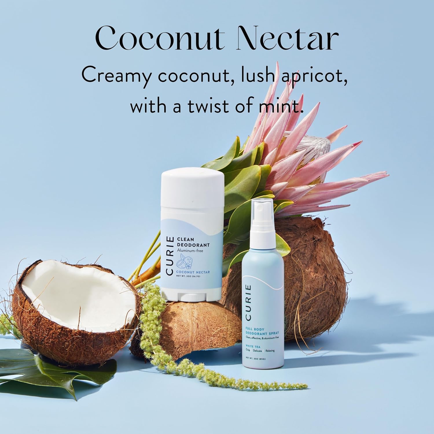 Detalle de Curie Aluminum Free Deodorant - Coconut Nectar + White Tea (2pk)