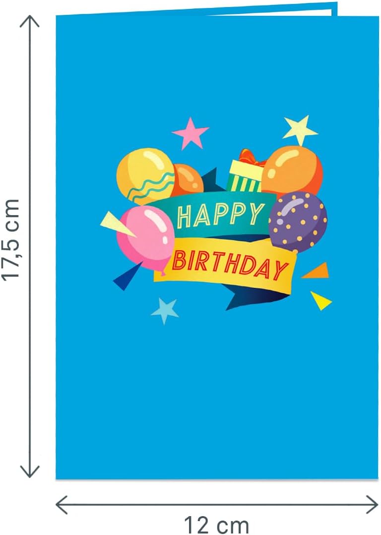 Thumbnail 3 de papercrush Biglietto pop-up di compleanno blu con auto d’epoca (3D)
