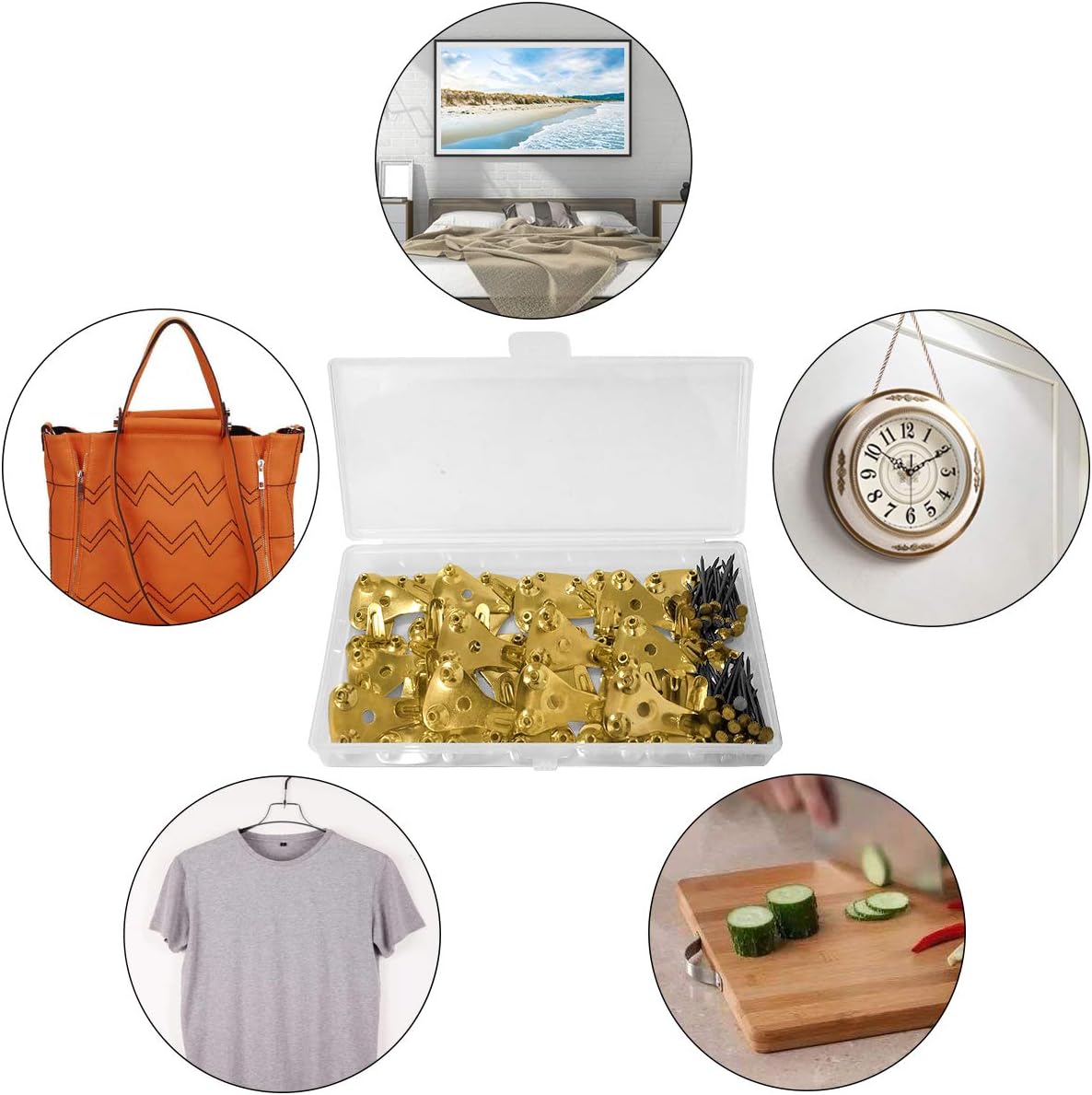 Thumbnail 4 de 30PCS Picture Hooks 50 lbs capacity 🖼