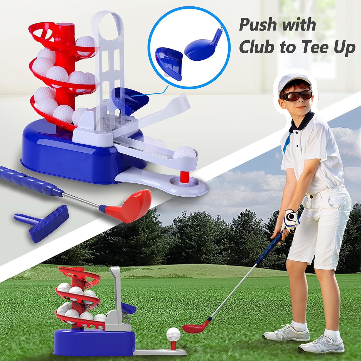 Thumbnail 3 de iPlay iLearn Kids Blue Golf Toy Set (Left & Right Club Heads) for Ages 3–5