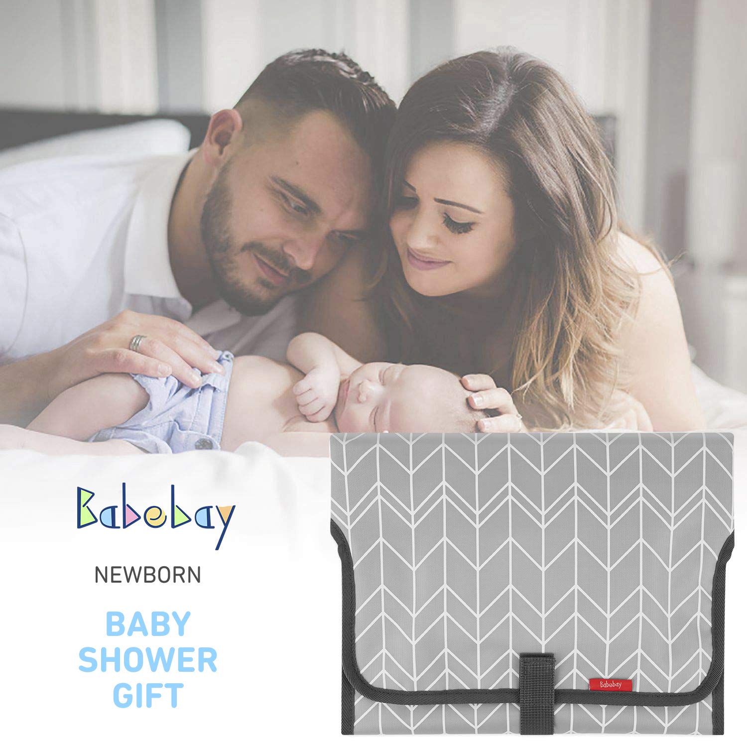 Thumbnail 6 de Babebay Portable Changing Pad, Waterproof 27" × 22" with Built-In Pillow