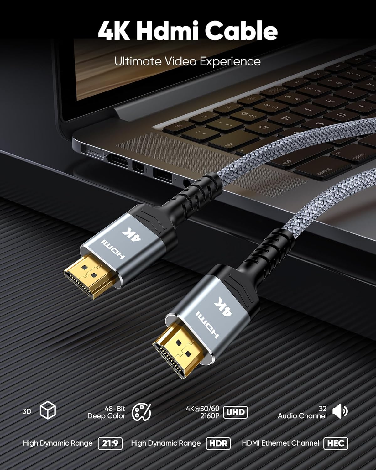 Detalle 2 de Highwings 4K HDMI Cable 2m
