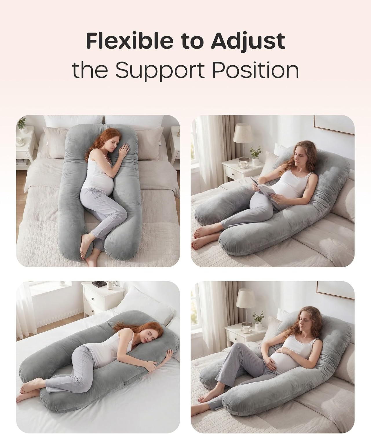 Thumbnail 6 de Nuliie Pregnancy Pillow U‑Shaped for Maternity Support