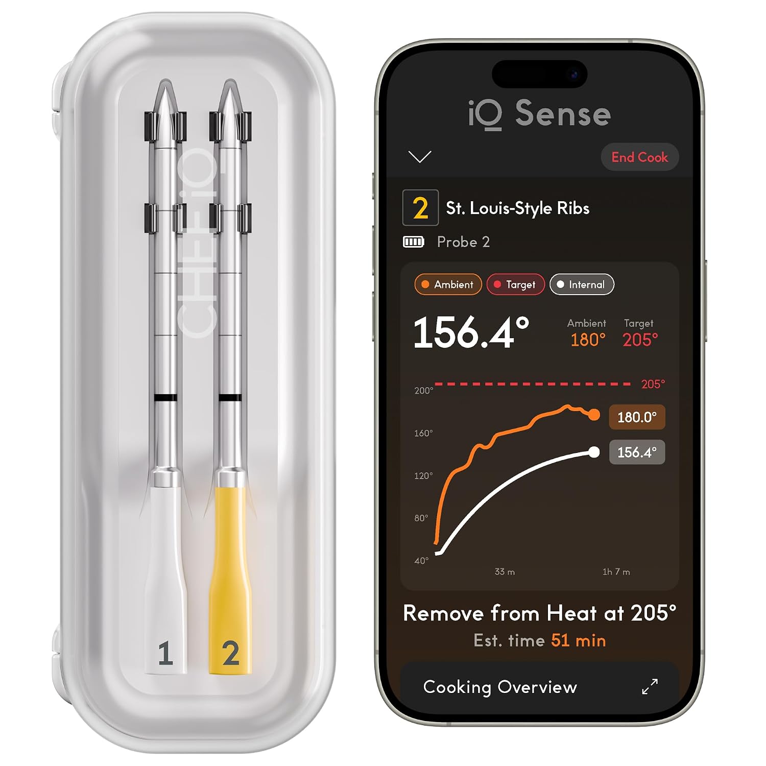 Detalle de CHEF iQ Smart Wireless Meat Thermometer Gen3