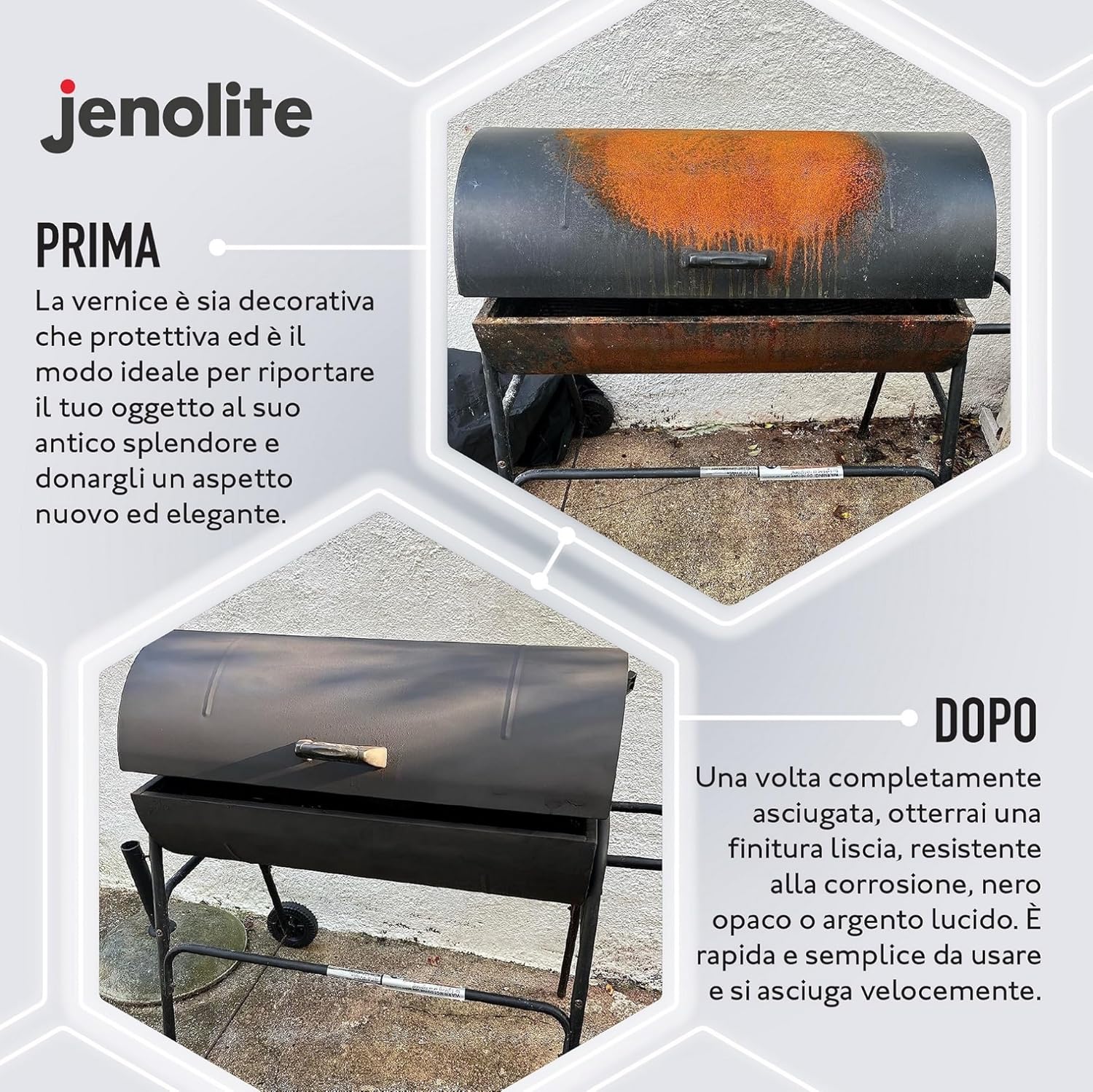 Thumbnail 4 de Jenolite Directorust Vernice spray per barbecue e stufa – Nero opaco, resistente fino a 650°C (400 ml)