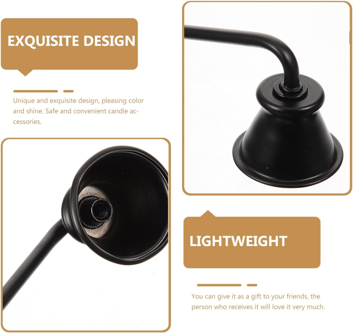 Thumbnail 4 de Ciieeo Black Metal Candle Snuffer Cap with Long Handle – Portable, Safe & Stylish