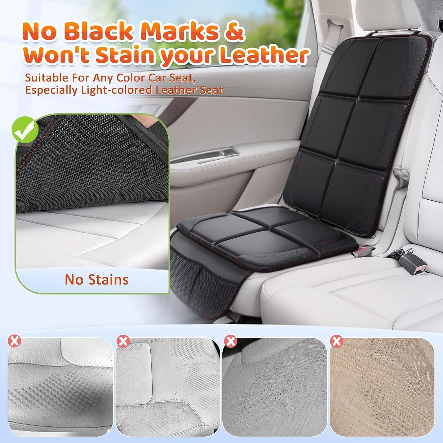 Thumbnail 3 de Gimars 2 Pack Car Seat Protector with Isofix Compatibility