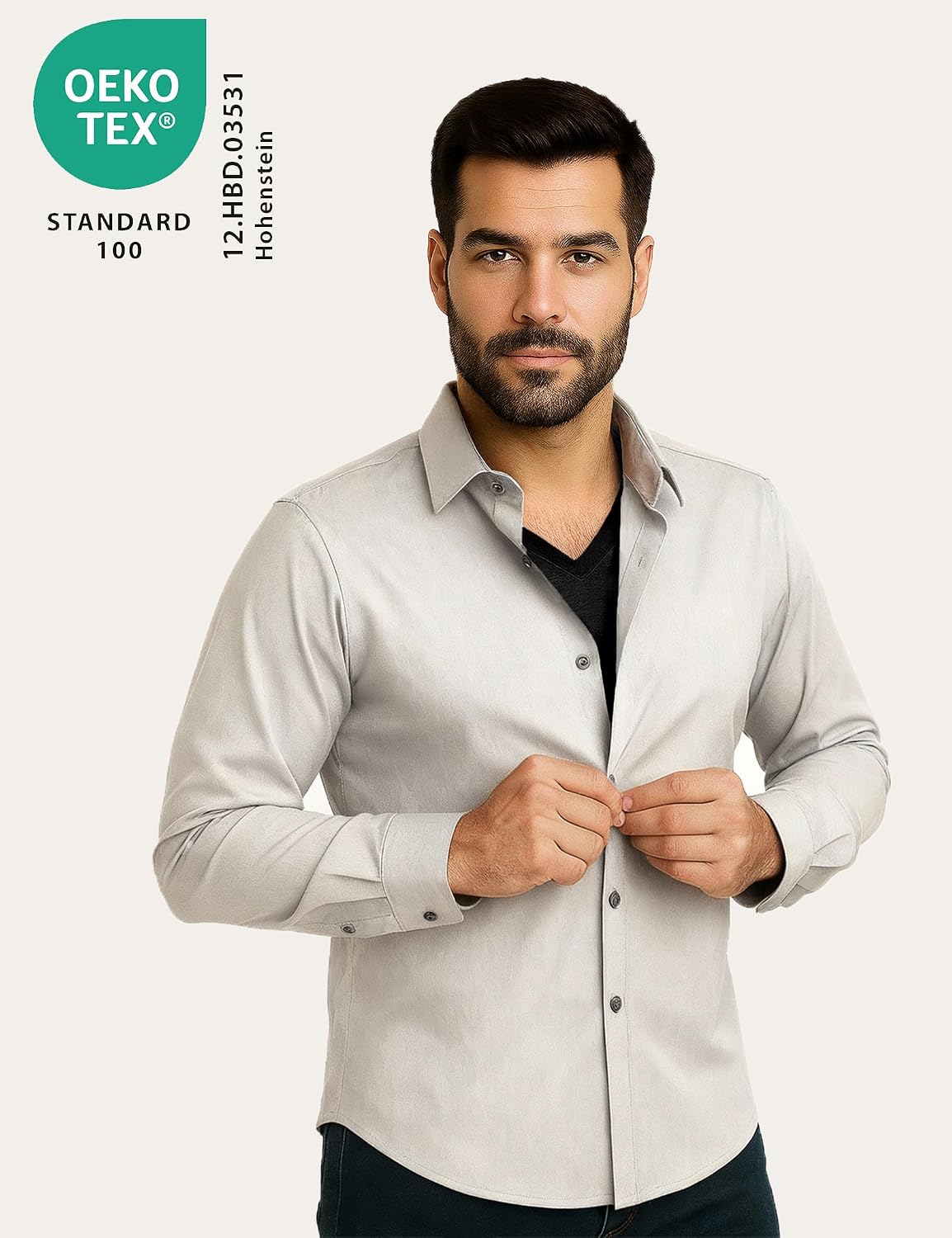 Detalle de ALPIDEX lot de 4 t-shirts homme débardeur à encolure en V (manches courtes) pour sous-vêtements