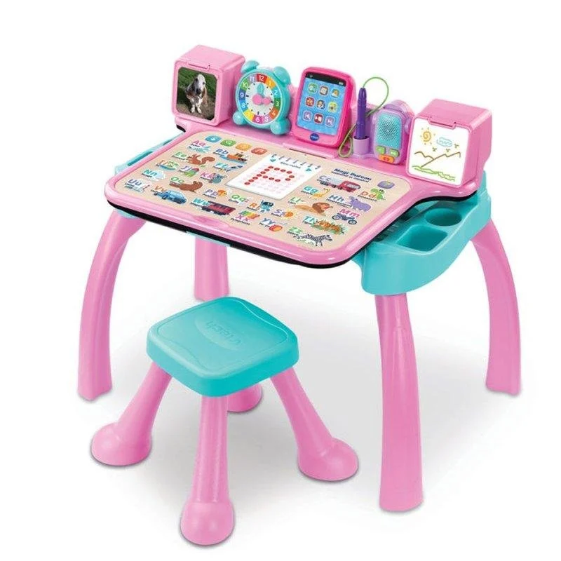 Detalle de MagiBureau 6 en 1 Rosa de VTech: centro de actividades musical para niños de 3 a 7 años