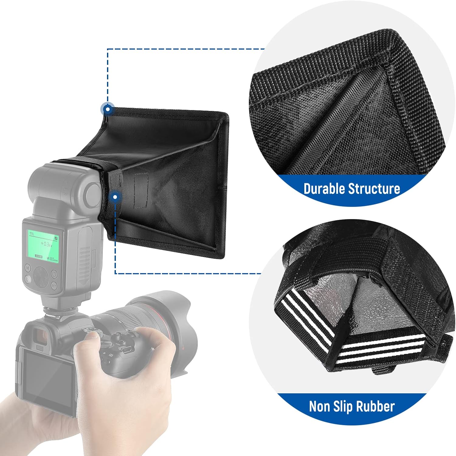 Thumbnail 5 de NEEWER 15×12,5 cm Speedlite Softbox