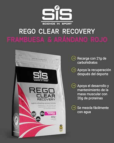 Detalle 2 de Science in Sport Rego Clear Isolate 460 g Frambuesa y Arándanos 🥤