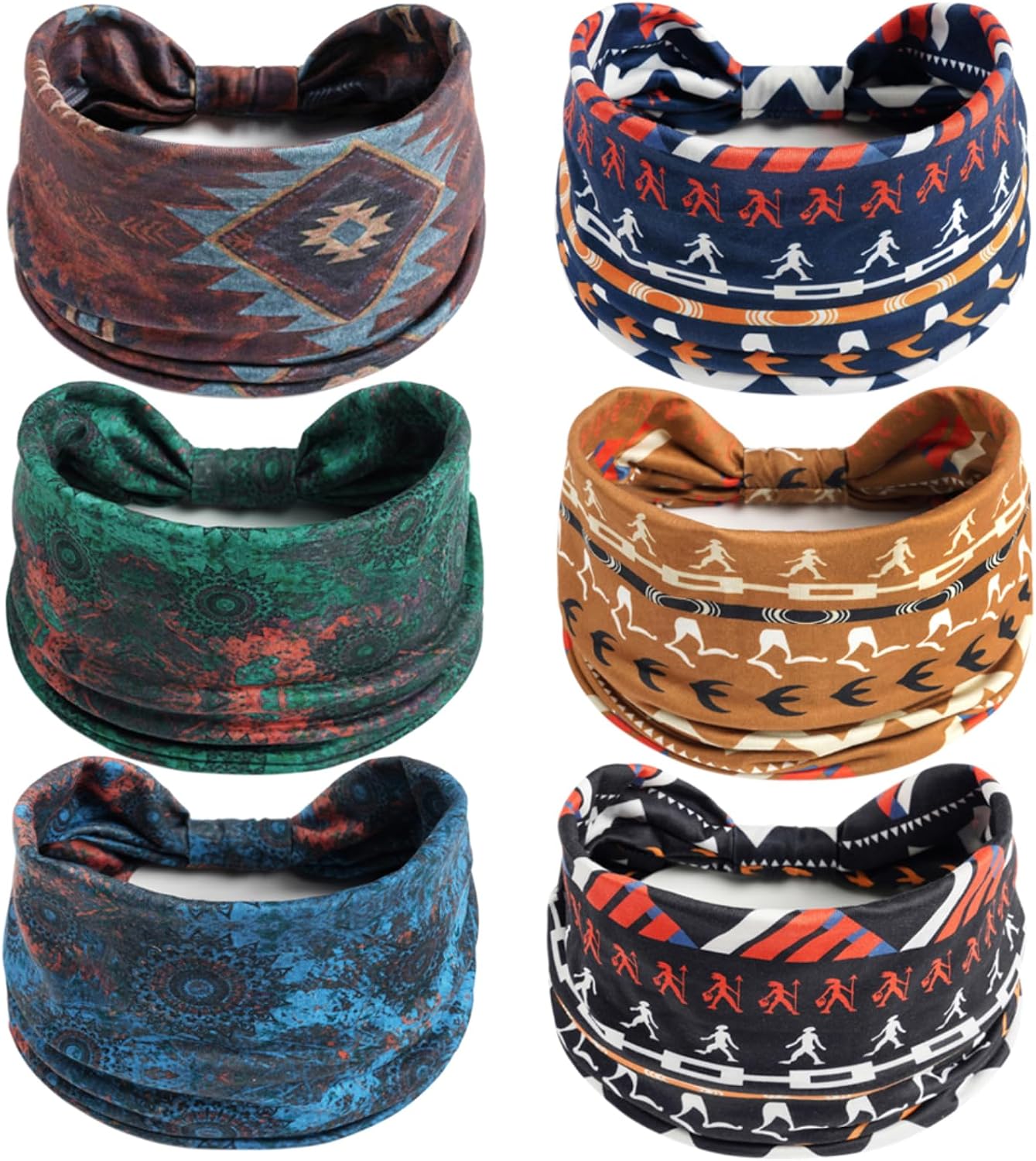 Detalle de AIZIYIN Fashion Headbands for Women – 4-Pack Cotton Turban Headbands