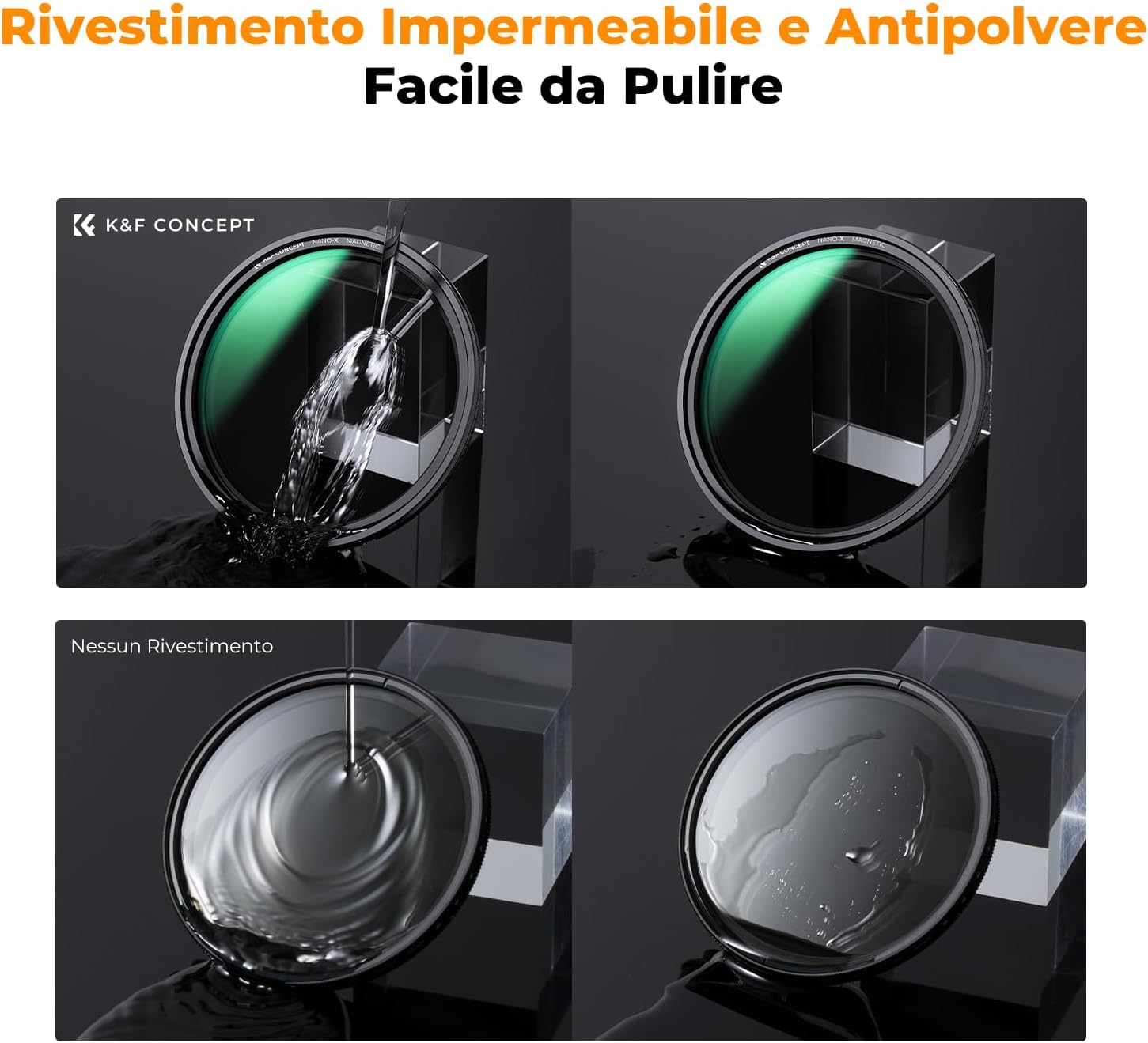 Detalle de K&F Concept filtro ND variabile 67mm Nano-X