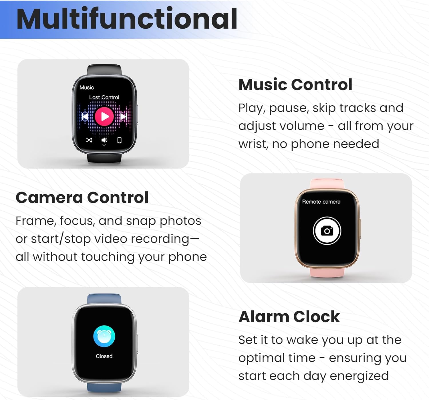 Thumbnail 4 de Poounur Smart Watch 1.95" Fitness Tracker
