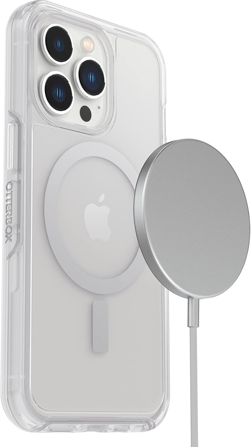Detalle 2 de OtterBox Symmetry+ Clear con MagSafe per iPhone 13 Pro: protezione Slim con antimicrobica