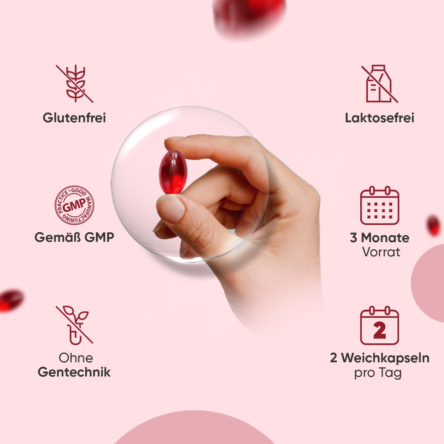 Thumbnail 5 de WeightWorld Antarktisches Krillöl – Weichkapseln mit Omega‑3, DHA/EPA & Astaxanthin (1200 mg pro Portion, 180 Softgels)