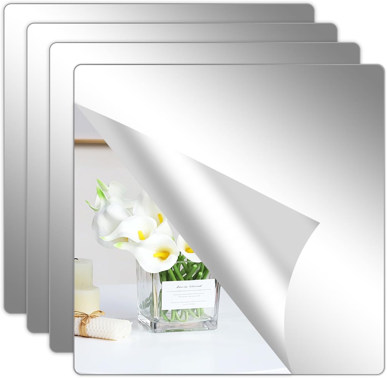 Detalle de Hode 4 Pieces Mirror Tiles 20x20cm