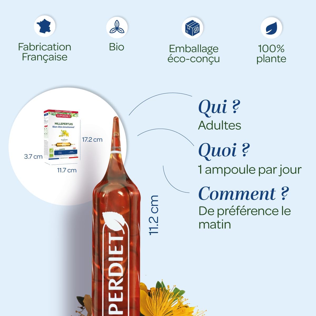 Detalle de Super Diet Millepertuis BIO 20x15 ml