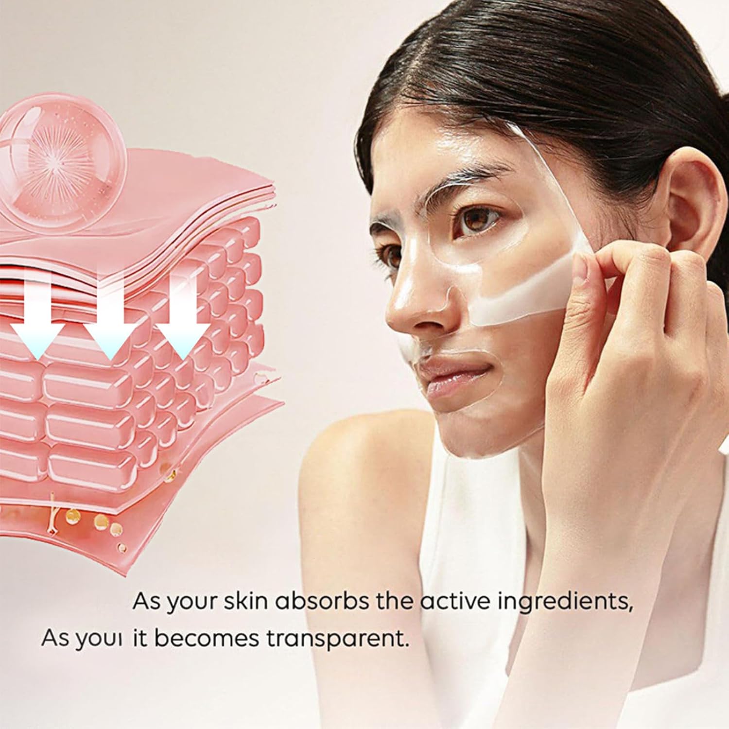 Detalle de Lawqiny 4 Pezzi Bio-Collagen Real Deep Mask — Maschera viso overnight al bio collagene