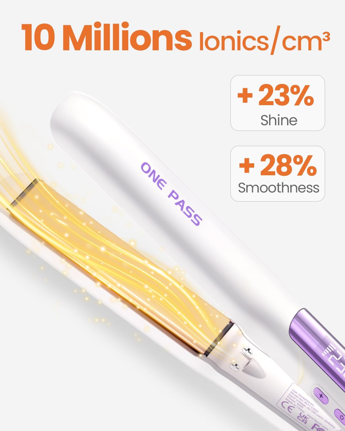 Thumbnail 3 de Faszin 2 in 1 Hair Straighteners: Fast Heating Titanium Flat Iron with 3D Floating Plates