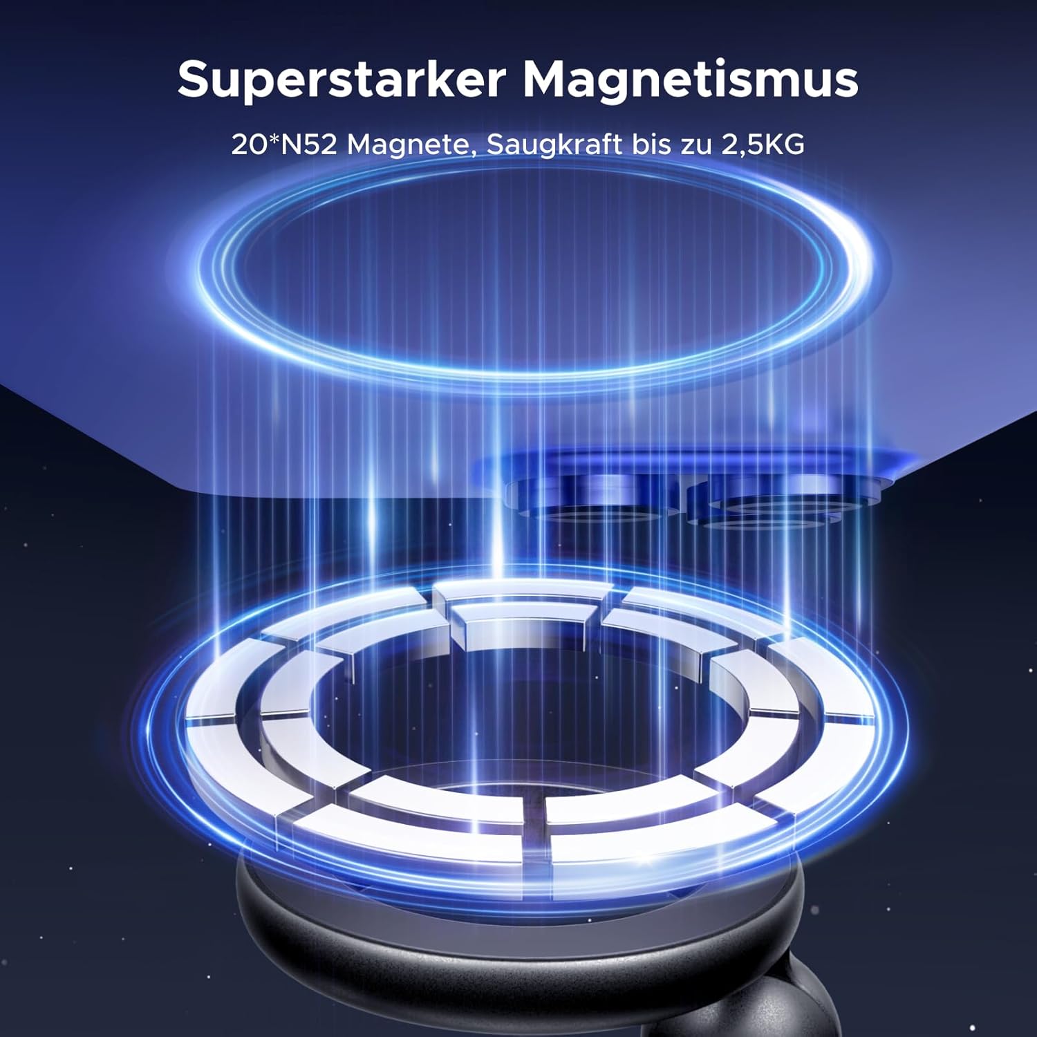 Detalle 2 de UGREEN MagSafe Autohalterung 20 Magneten