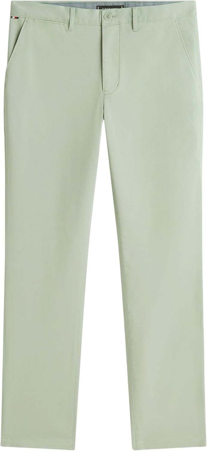 Detalle de Tommy Hilfiger Herren Chino – zeitlose Passform mit hohem Tragekomfort