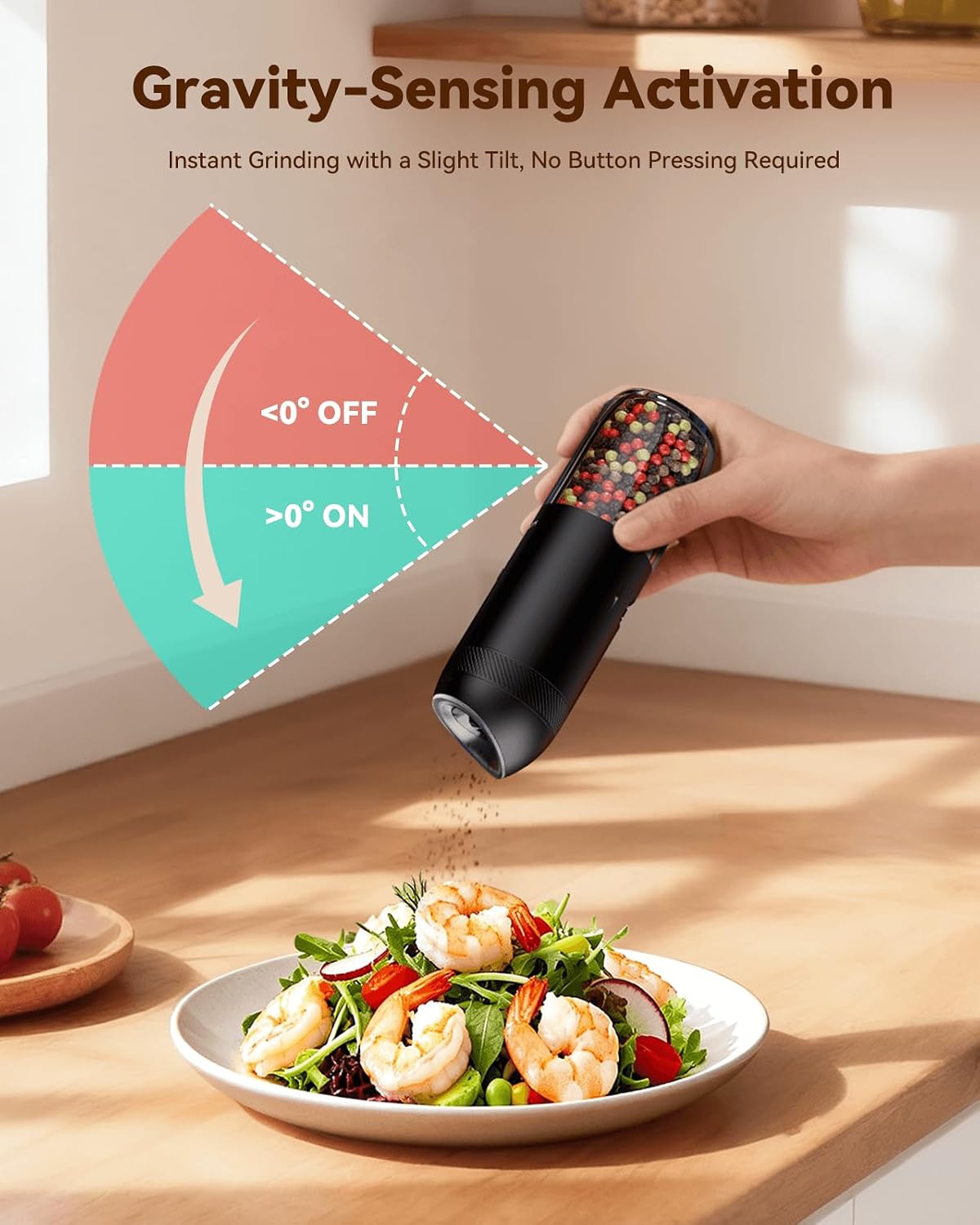 Thumbnail 5 de WONMAKE Gravity Salt & Pepper Grinder