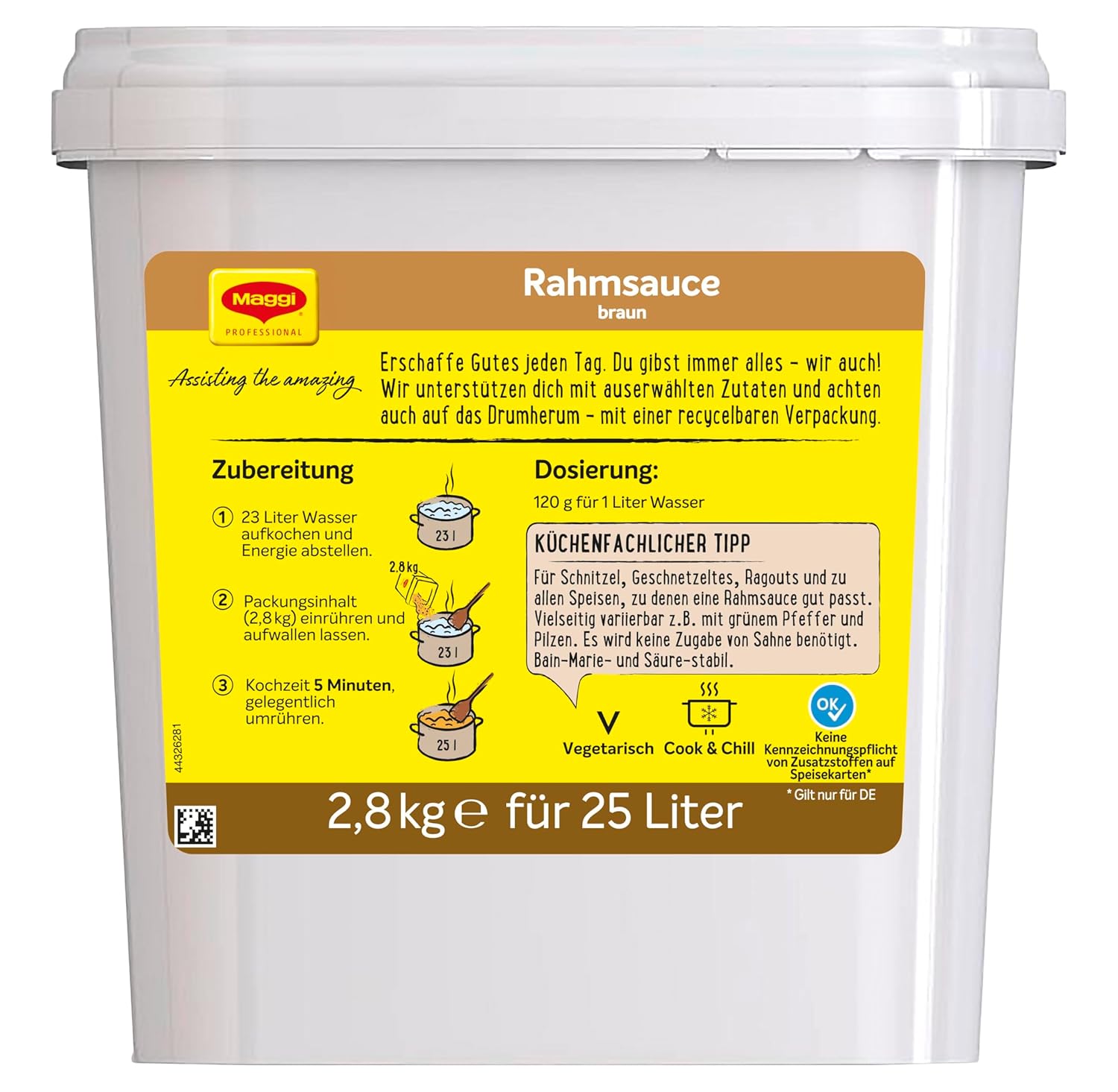 Thumbnail 4 de MAGGI Professional Rahm-Sauce braun, vegetarisch – 25 L Ergiebigkeit, GastroBox