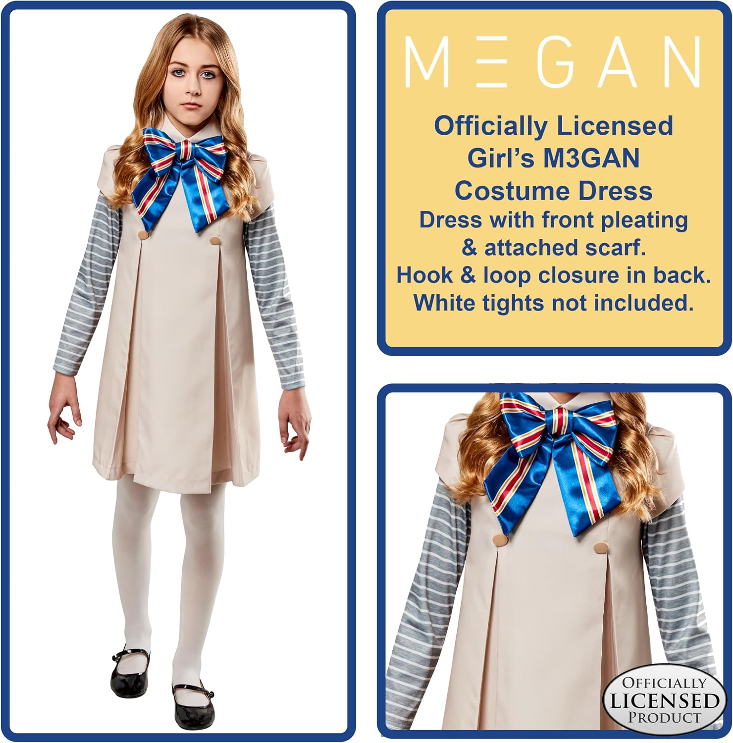 Detalle 2 de Rubies M3GAN costume dress for kids, size medium