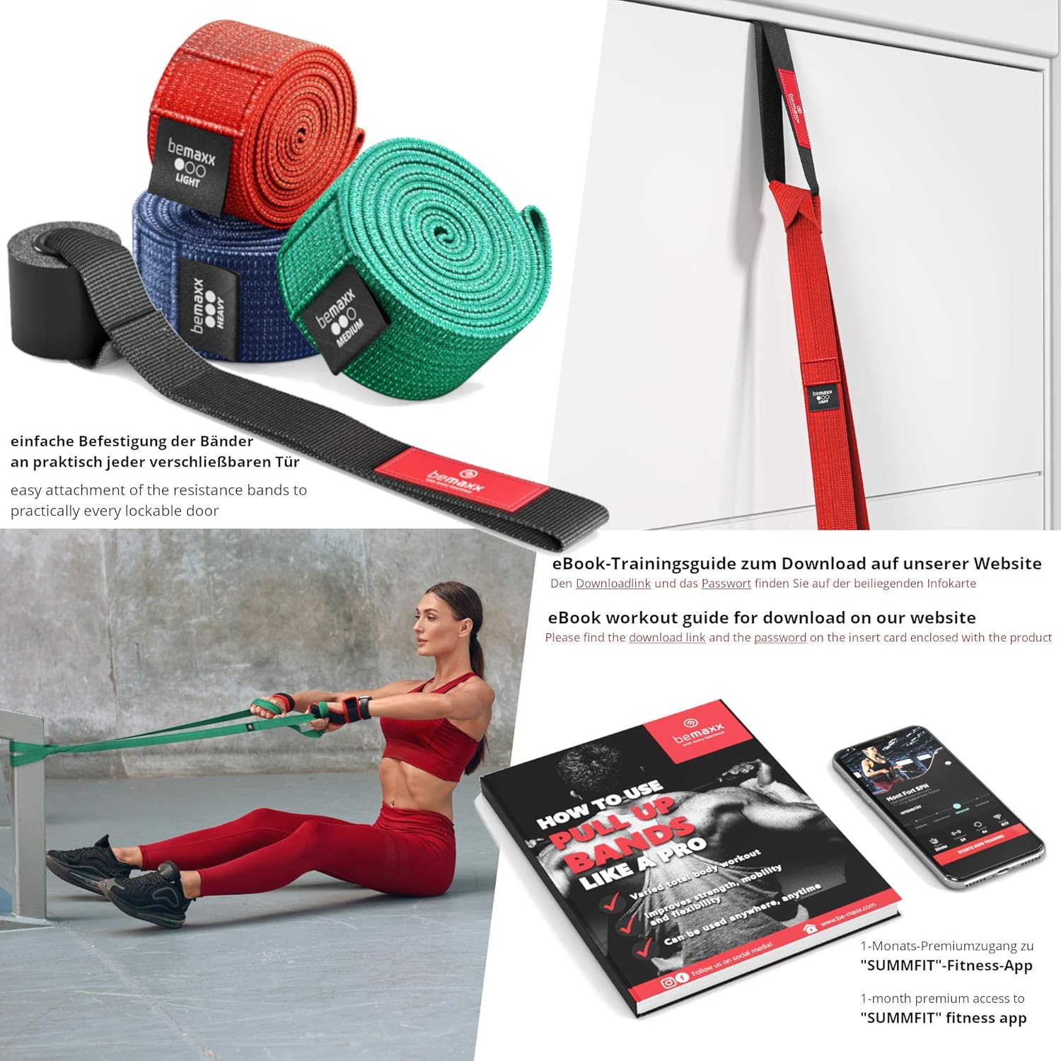 Thumbnail 4 de Fitnessband Pull Up Resistance Band – Klimmzughilfe mit Trainings-eBook für Calisthenics & Home Gym