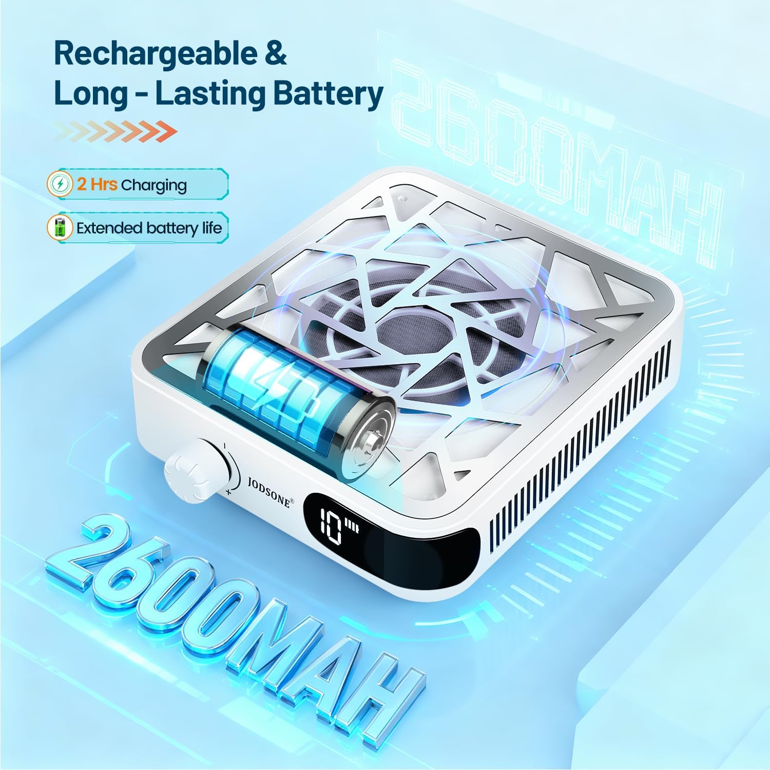 Thumbnail 1 de JODSONE Aspirapolvere mini per polvere da unghie ricaricabile (6000 RPM), 10 velocità e 30 filtri