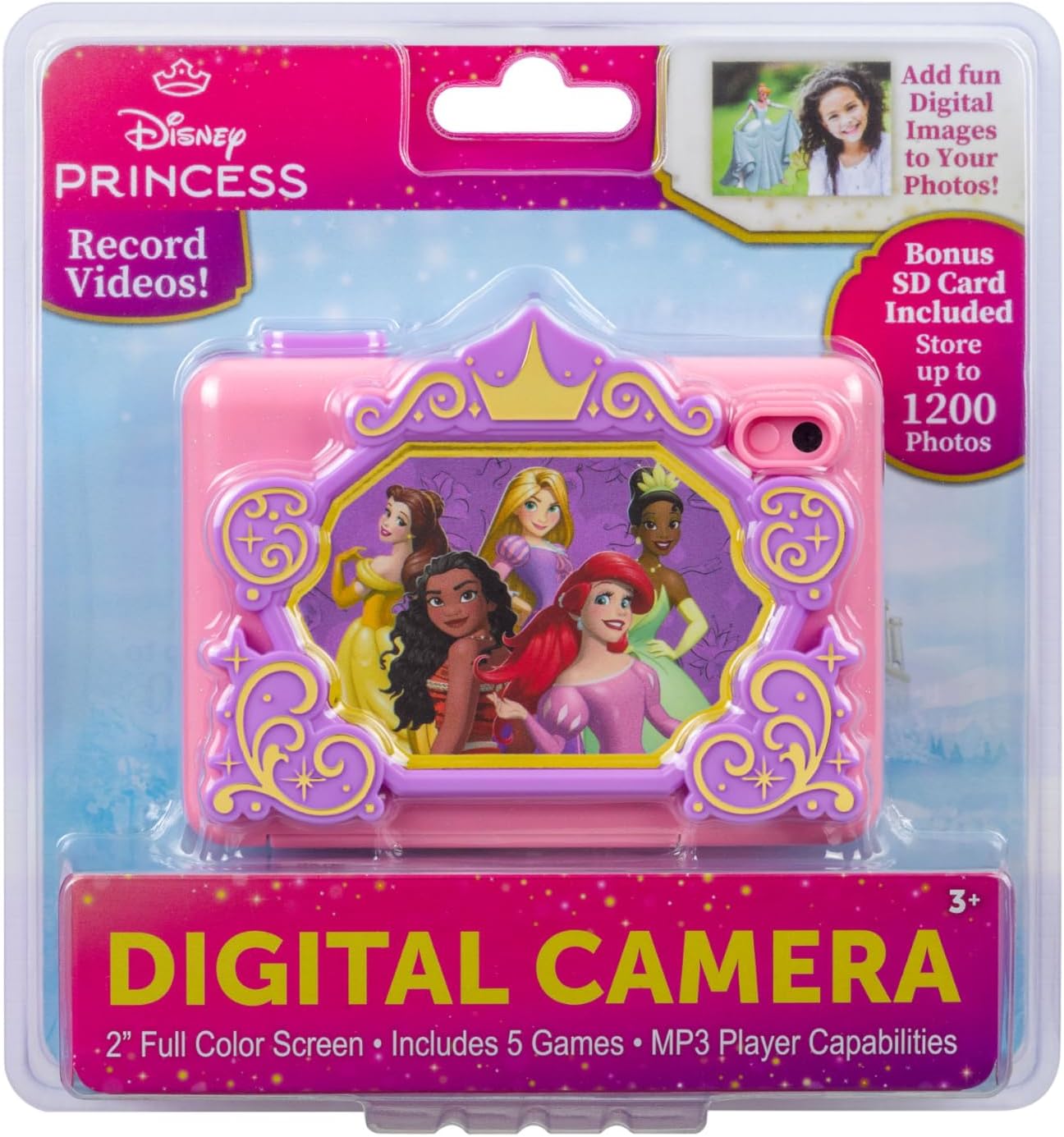 Detalle de eKids 533 ディズニープリンセス キッズデジタルカメラ、動画撮影・2インチ画面・SDカード付き