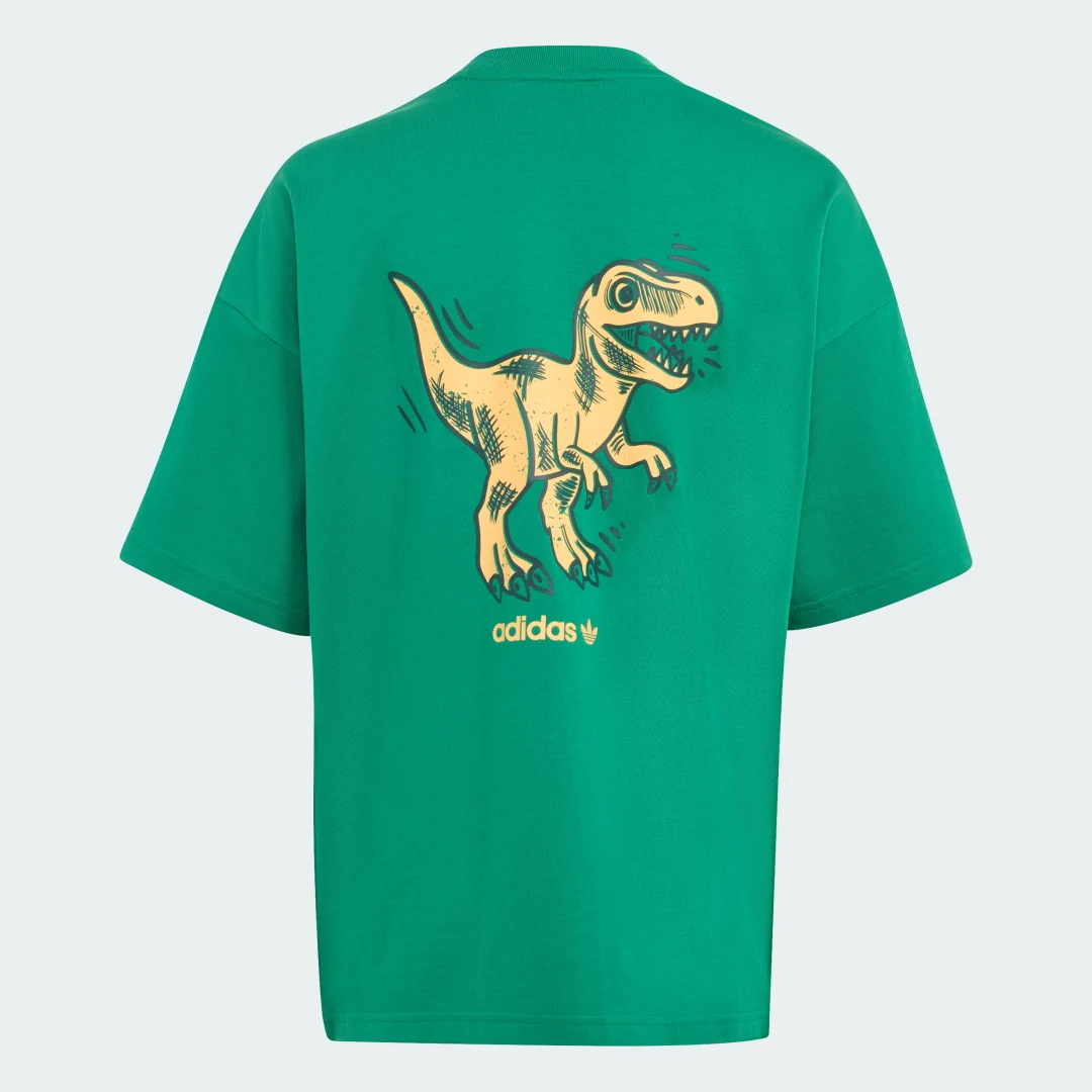 Detalle 2 de Camiseta estampada DINO de Adidas — verde, casual y para uso diario