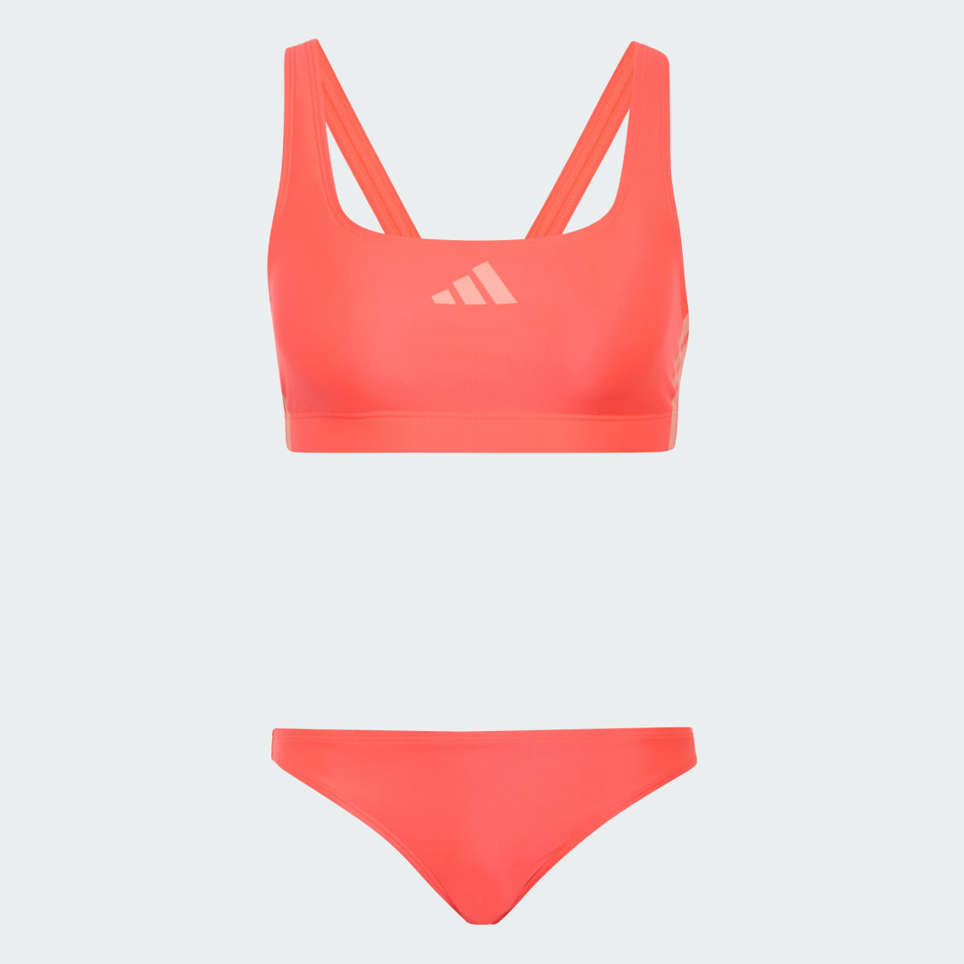 Detalle 2 de Bikini con espalda en V 3 Stripes de Adidas