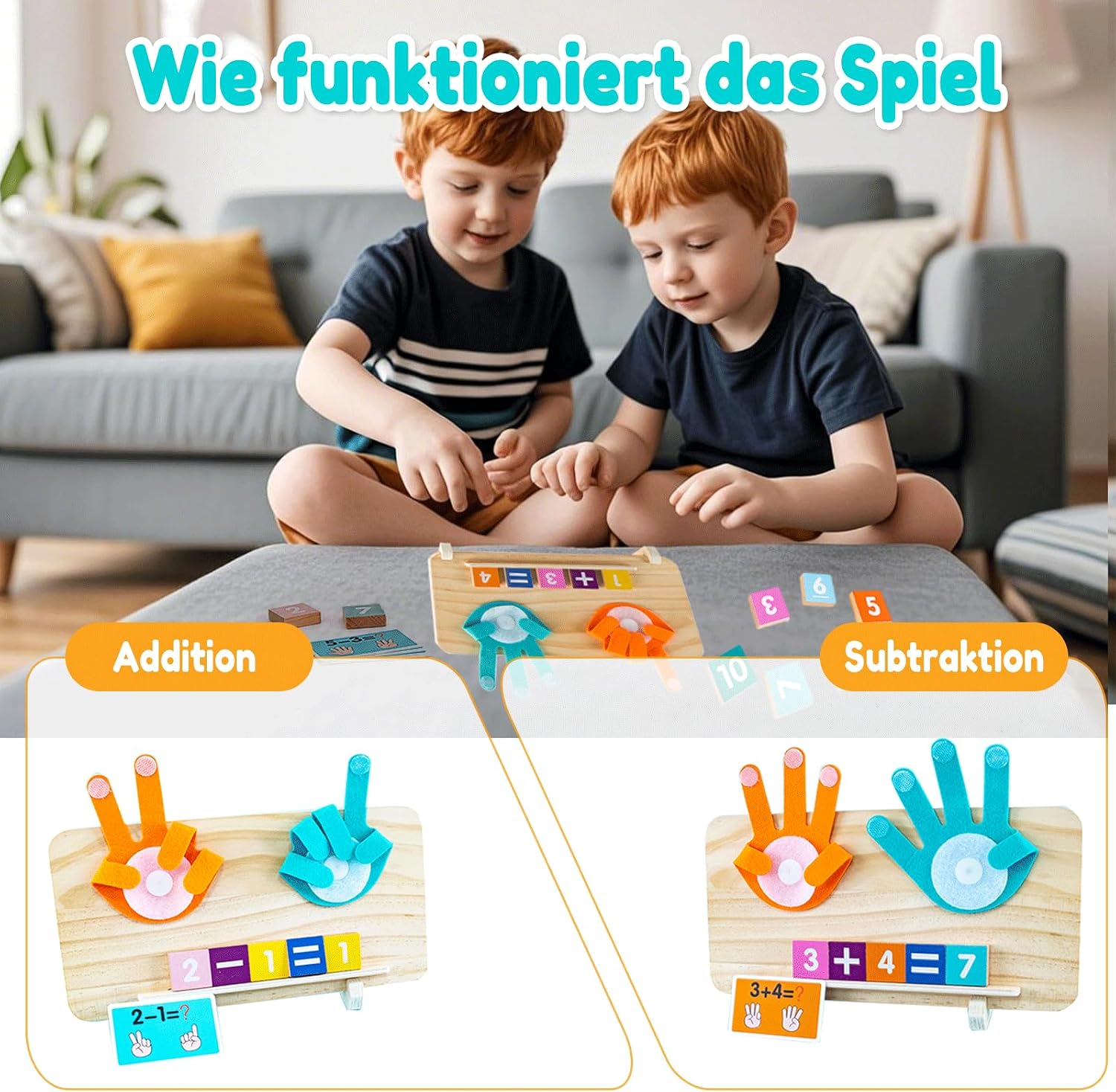 Detalle 2 de Montessori Lernspielzeug aus Holz ab 3 Jahren