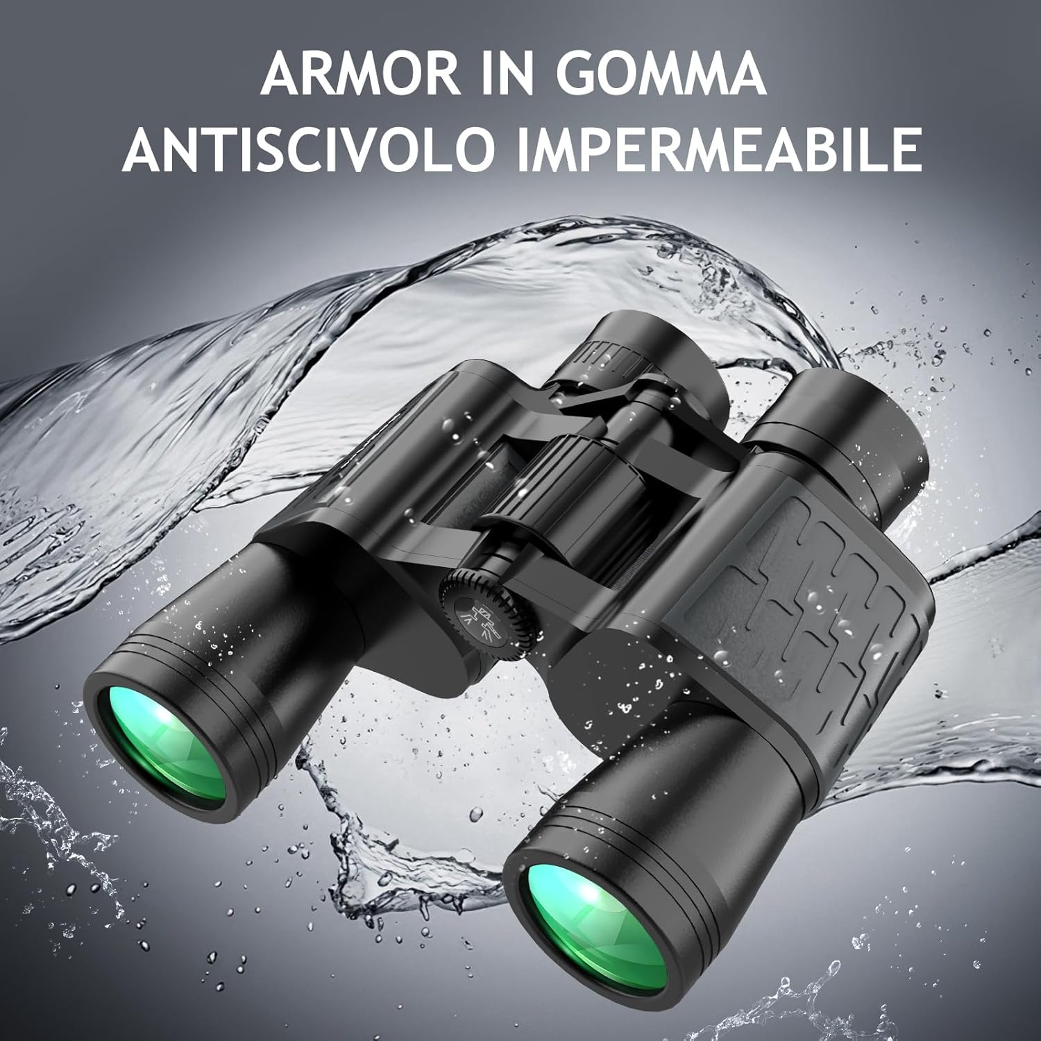 Detalle de Binocolo HD 10x50 per adulti: impermeabile, leggero e durevole per bird watching e viaggio