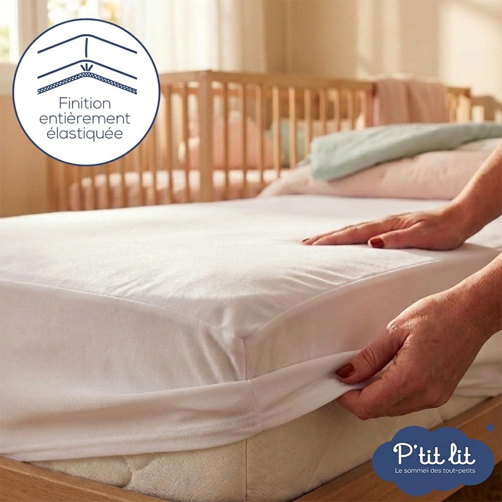 Detalle de P'TIT LIT Protège Matelas CODODO 50x85 cm – Alèse bébé imperméable et silencieuse, lavable à 90°C