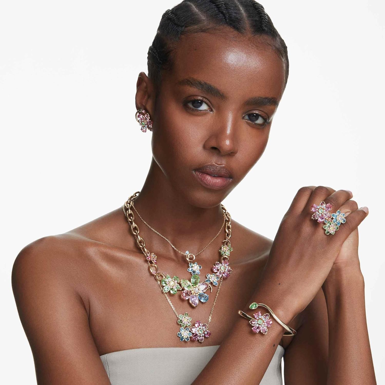 Thumbnail 5 de Swarovski Colgante Idyllia diseño flor en oro 💍