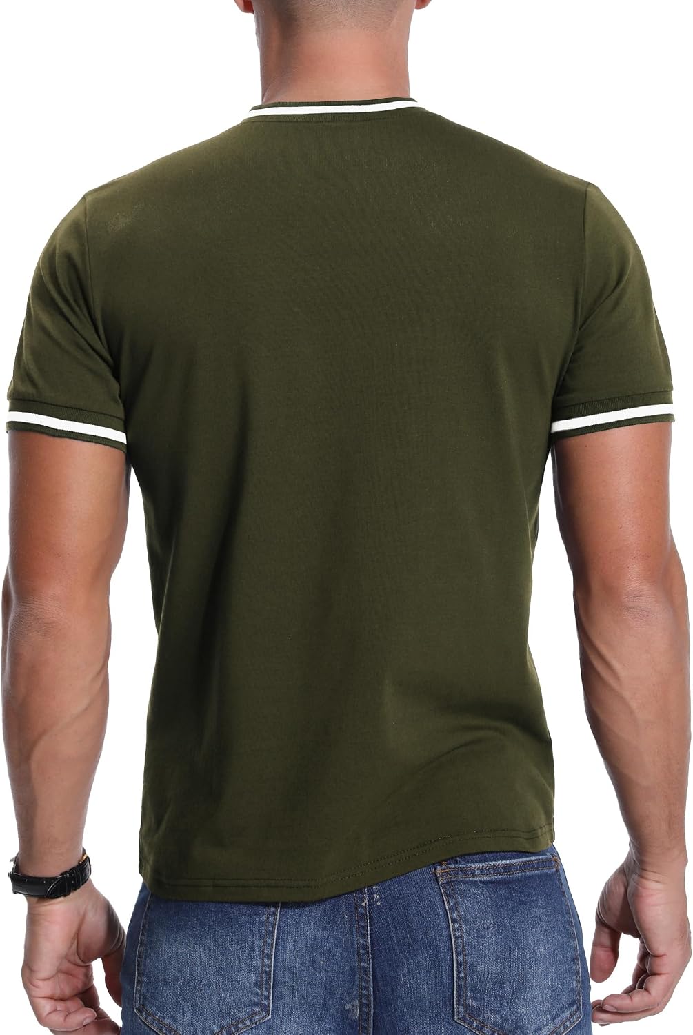 Thumbnail 5 de MLANM Zip Henley T‑shirt for Men